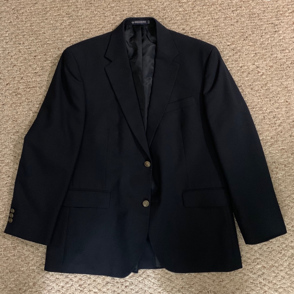 Navy Dockers Hopsack blazer